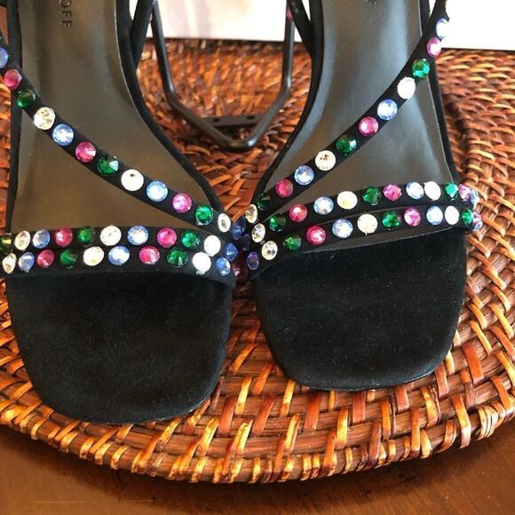 REBECCA MINKOFF - 🎉HP🎉 L Sz 6.5 (37) Nanine Suede & Crystal 3” Heels NEW IN BOX! - Picture 13 of 16